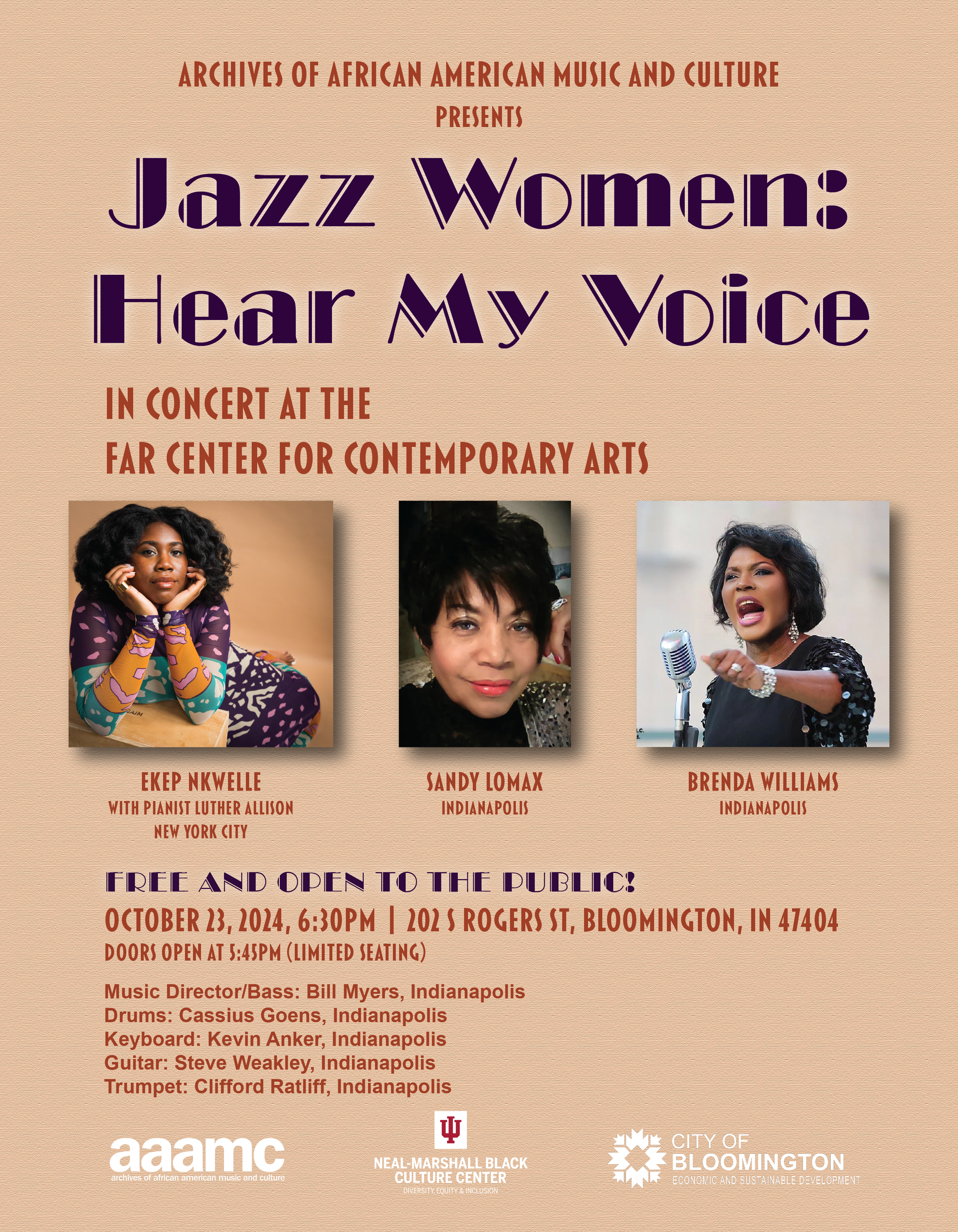 Jazz Women: Hear My Voice event flyer